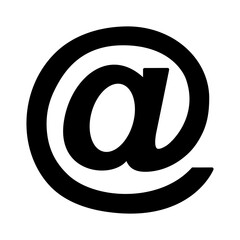 Obraz premium At Icon Vector – Internet, Web, and Global Communication Symbol