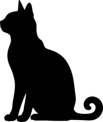 Leaping Cat Silhouette – Jumping Feline Vector Clipart Design