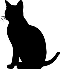 Leaping Cat Silhouette – Jumping Feline Vector Clipart Design