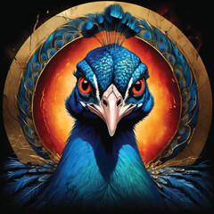 Peacock Vector T-shirt Design