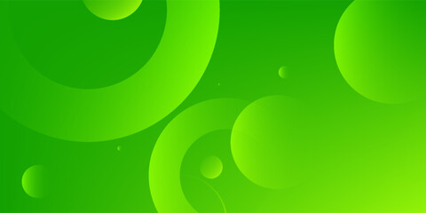Abstract green background with circles. Dynamic shapes composition. Eps10 vector