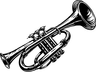 Naklejka premium Trumpet Silhouette