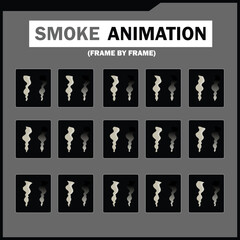 Vector Smoke FX Sprite Sheet Pack, Cloud, wind, Tea Steam, Smoke Explosion More, steam smoke, fog