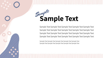 Horizontal pink geometric abstract background with simple pastel shapes, perfect for banners, headers, and web design.