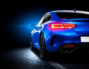 Obraz premium Electric blue car