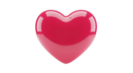 Fototapeta premium Shiny red 3D heart icon