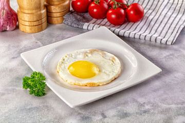 Roasted one egg for breakfast