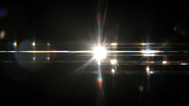 Background of Christmas red retro film overly, image with scratch, dust and light leaks. Xmas lens flare holographic effect background.Glowing glotter bokeh winter holidys aesthetic