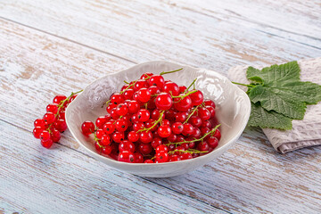 Raw ripe sweet juicy red currant