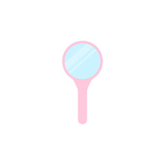 Hand mirror icon. Female beauty accessories. Vector illustration.