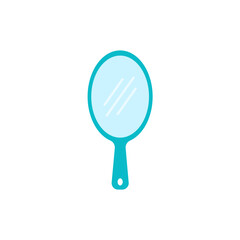 Hand mirror icon. Female beauty accessories. Vector illustration.