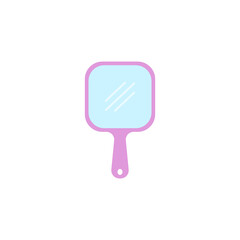 Hand mirror icon. Female beauty accessories. Vector illustration.