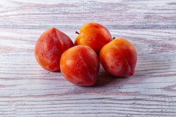 Ripe sweet juicy fresh purple plums