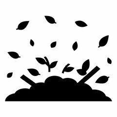 Eco Compost Heap with Autumn Leaves Vector