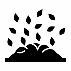 Eco Compost Heap with Autumn Leaves Vector