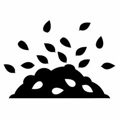 Eco Compost Heap with Autumn Leaves Vector