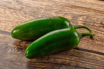 Raw ripe green jalapeno pepper