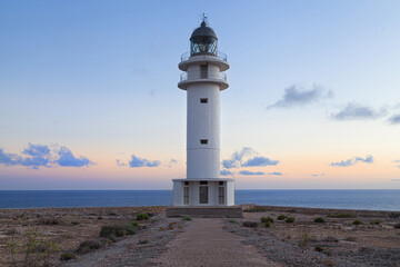 Cap de Barbaria Lighthouse at Dusk