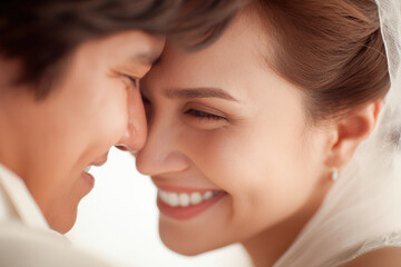 wedding where ai enhances joyful moments genuine smiles of newlyweds