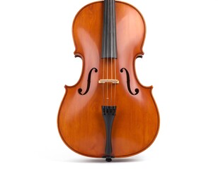 A cello against a white background