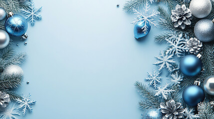 blue and silver decoration for christmas