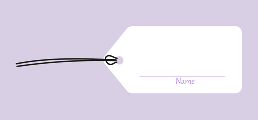 Simple blank name tag ready for customization and use