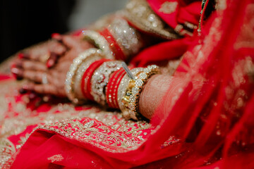 Indian Bride Getting Ready – Stunning Bridal Makeup, Jewellery, and Attire Moments Captured...
