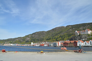 bergen, norwegen, norway, hafen, hansehaus, hanse, haus, alte, historische, stadt, touristen,...