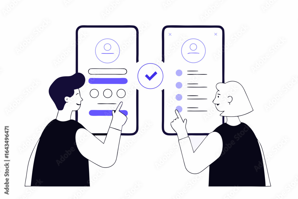 Fototapete streamlined workflow with app selection, showcasing seamless user interface, efficiency and collabor