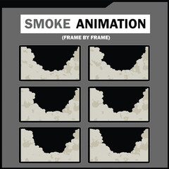 Fototapeta premium Vector Smoke FX Sprite Sheet Pack, Cloud, wind, Tea Steam, Smoke Explosion More, steam smoke, fog