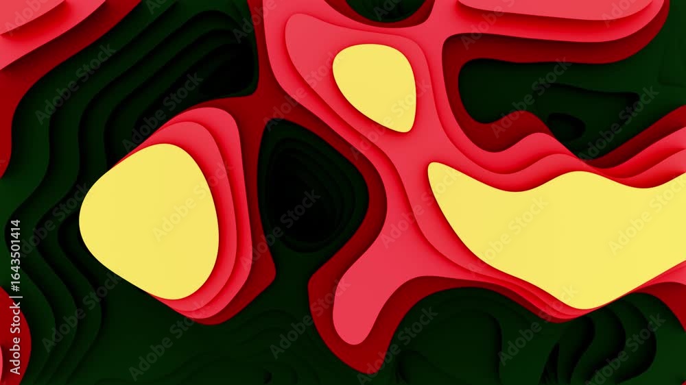 Aufkleber vibrant abstract layered background animation 3d fluid design loop