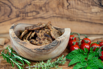 vegane Brotchips aus natürlichen Zutaten 