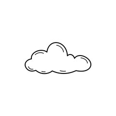 Clouds line art style. Cloud outline. Vector illustration.