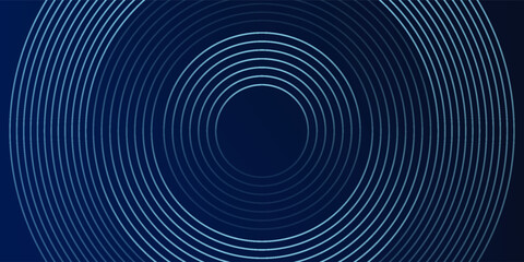Obraz premium Blue abstract background with glowing circles. Swirl circular lines pattern. Geometric spiral. Twirl element. Eps 10