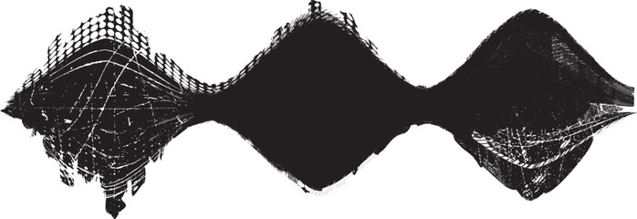 Grunge Wave Logo Element. Surfing Icon . Brush Stroke . Vector Illustration. 
