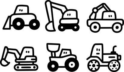 Vector outlined icon png set on transparent background