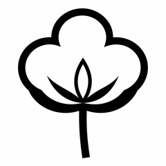 Minimal Cotton Flower Vector