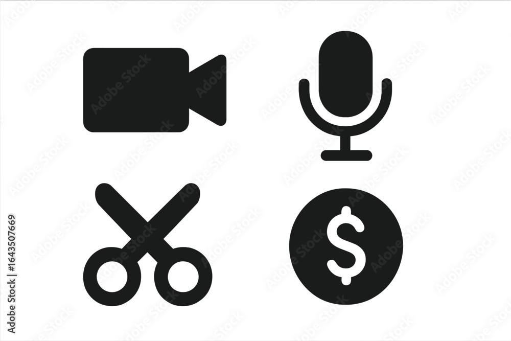 Poster tools for content creation used in multimedia production and editing for online platforms and digita
