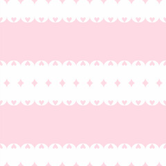 Seamless Pattern Heart on a Pink Background.