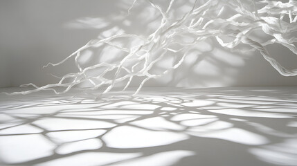 Abstract tendrils of light and shadow create an ethereal and captivating display, evoking a sense of mystery and wonder with their delicate, interwoven forms.