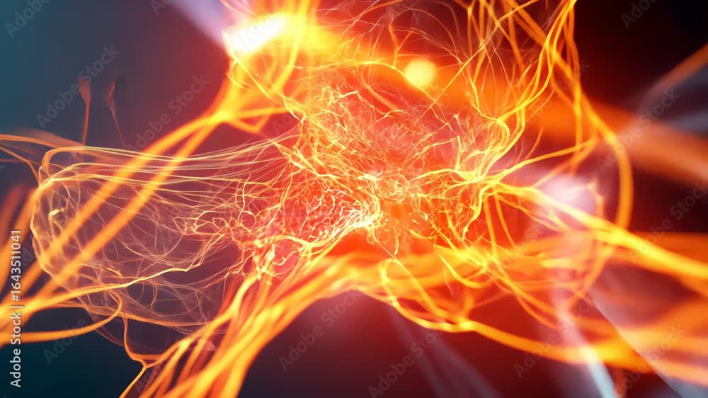 Aufkleber abstract visualization of energy flow and motion dynamics in vivid colors