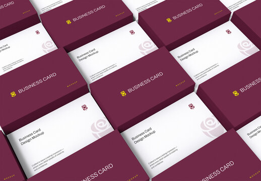 Stack of Business Card Mockup PSD
