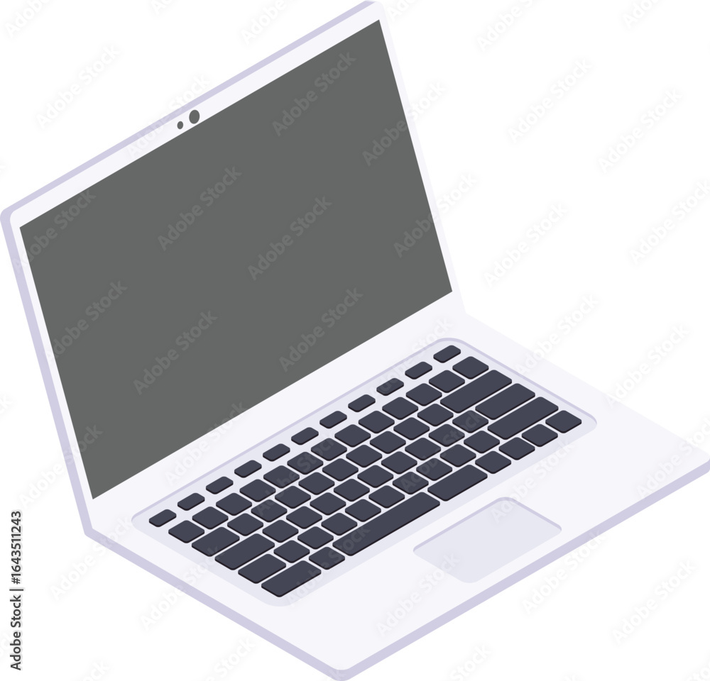 Aufkleber a laptop is shown with a dark screen and keyboard, accompanied by numerical data at the bottom.