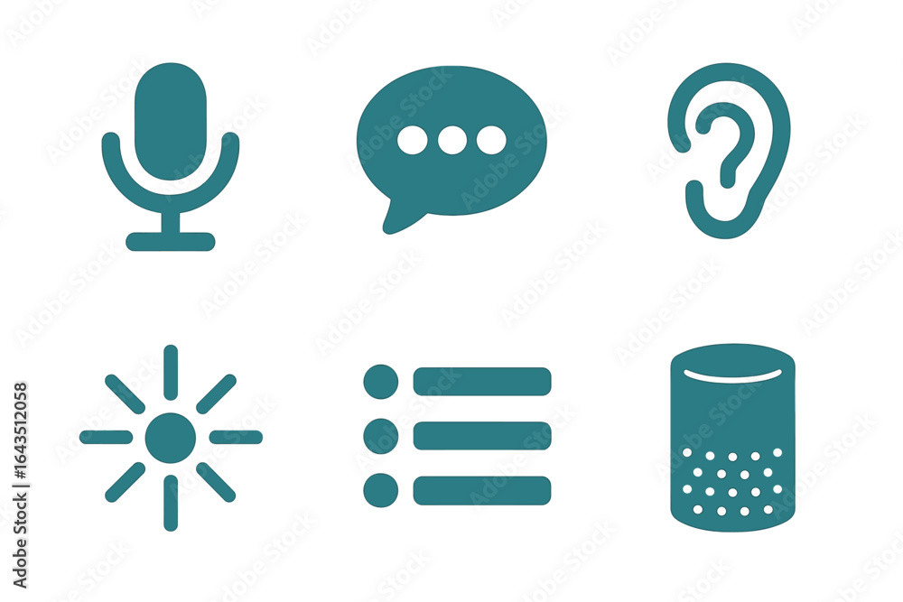 Poster creative icons representing communication and sound used in digital design for modern applications