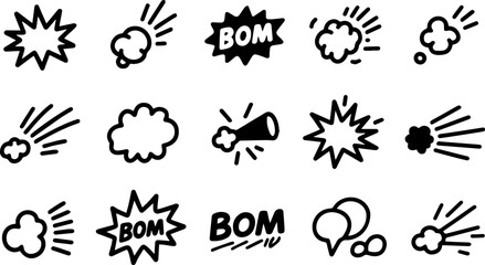Vector icon set for set web on transparent background