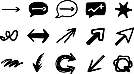 Vector icon set for set web on transparent background
