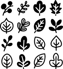 Vector collection of icons set on transparent background