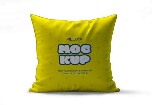 Front View Pillow Cushion Cover Mockup