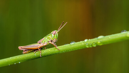 Close up of a bright red ladybug with black spots resting on a vibrant green leaf
