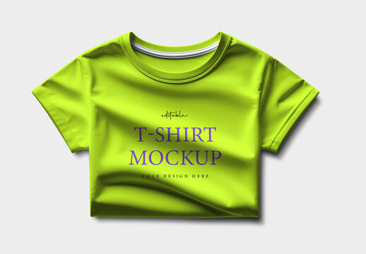 Lime Green Short Sleeve T-Shirt Mockup
